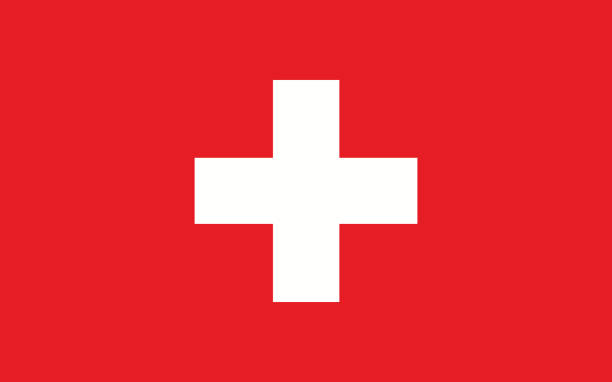 Switzerland flag vector graphic. Rectangle Swiss flag illustration. Switzerland country flag is a symbol of freedom, patriotism and independence.